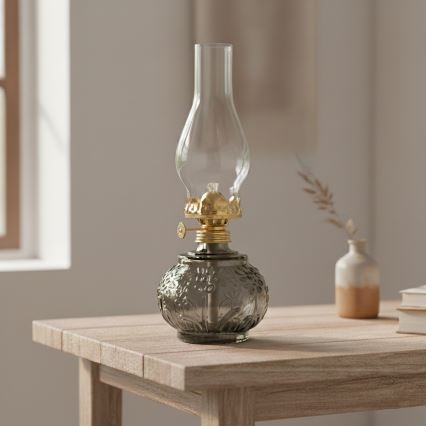 Brilagi - Lampada a petrolio MERLIN, colore fumo/grigio