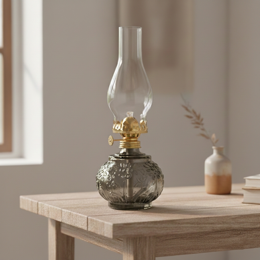 Brilagi - Lampada a petrolio MERLIN, colore fumo/grigio