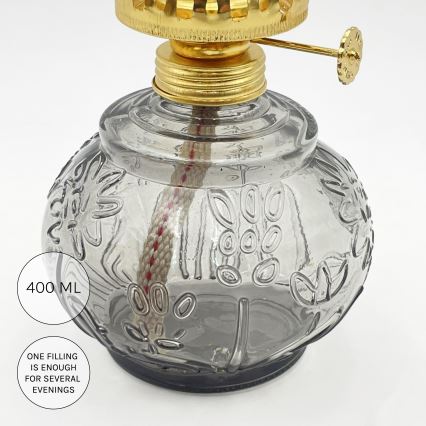 Brilagi - Lampada a petrolio MERLIN, colore fumo/grigio