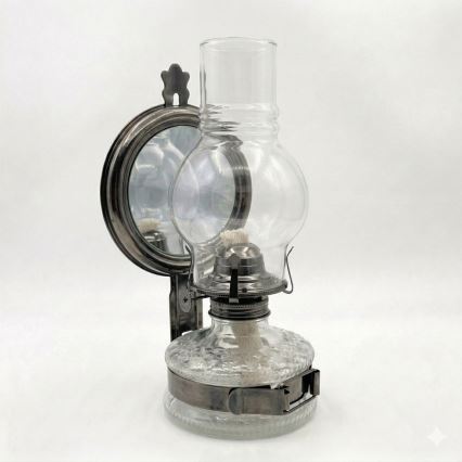 Brilagi - Lampada a petrolio MERLIN con specchio, cromo nero