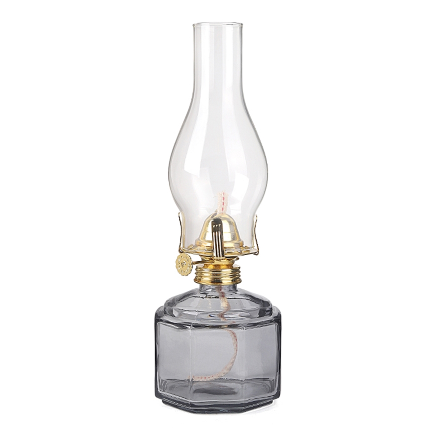 Brilagi - Lampada a petrolio MERLIN fumé/grigio