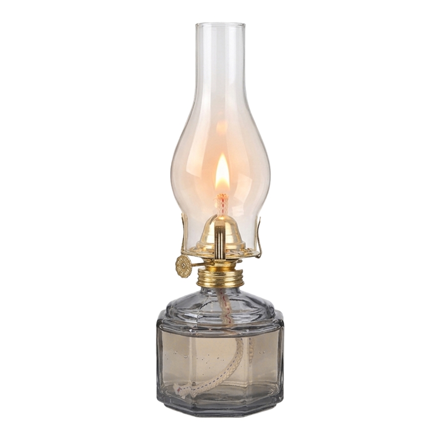 Brilagi - Lampada a petrolio MERLIN fumé/grigio