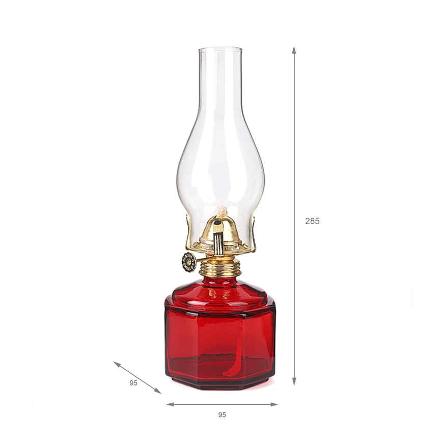 Brilagi - Lampada a petrolio MERLIN rossa