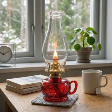 Brilagi - Lampada a petrolio MERLIN rossa