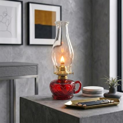 Brilagi - Lampada a petrolio MERLIN rossa