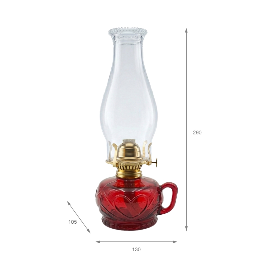 Brilagi - Lampada a petrolio MERLIN rossa