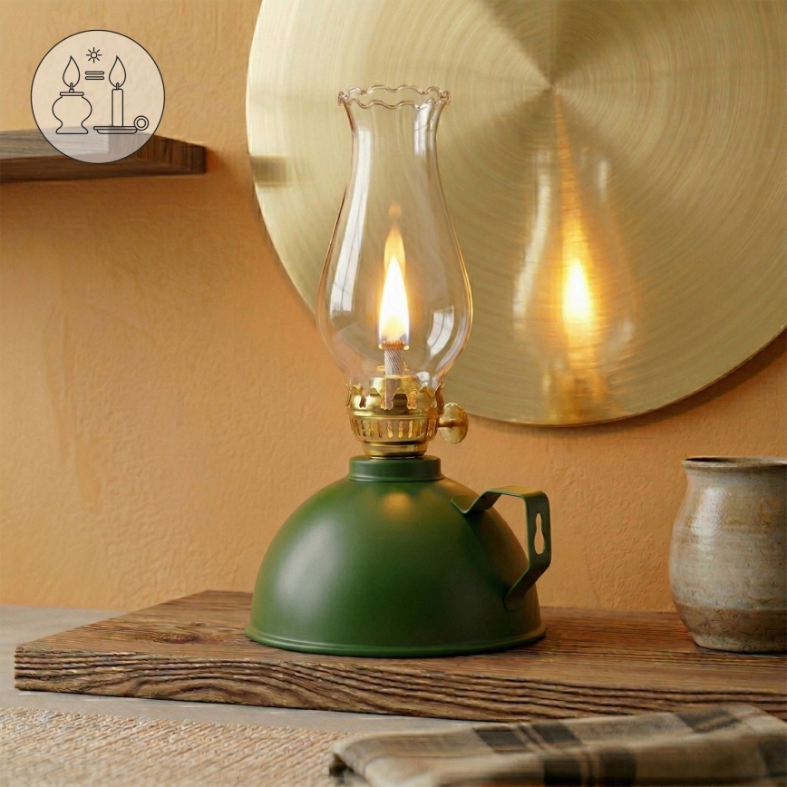 BRILAGI - Lampada a petrolio MERLIN verde