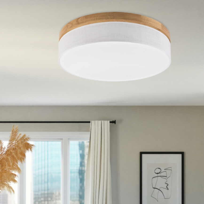 Brilagi - Lampada a soffitto LED BELLADONNA LED/36W/230V diam. 50 cm bianco/rovere