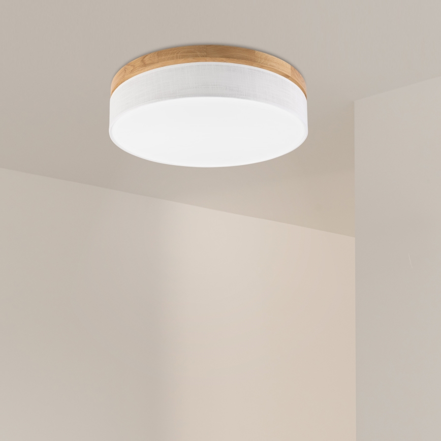 Brilagi - Lampada a soffitto LED BELLADONNA LED/36W/230V diam. 50 cm bianco/rovere