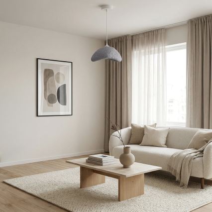 Brilagi - Lampada a sospensione a cavo WABI SABI 1xE27/40W/230V Ø 33 cm grigia