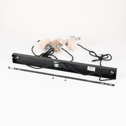 Brilagi - Lampada a sospensione con cavo BASKLITE 3xE27/15W/230V legno di Hevea/nero