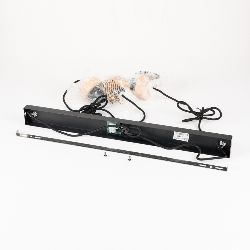 Brilagi - Lampada a sospensione con cavo BASKLITE 3xE27/15W/230V legno di Hevea/nero