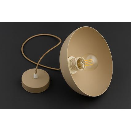 Brilagi - Lampada a sospensione con cavo MOON 1xE27/60W/230V Ø 30 cm beige/oro