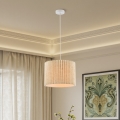 Brilagi - Lampada a sospensione con cavo NORDIC WAVE 1xE27/15W/230V Ø 32 cm lino/bianco