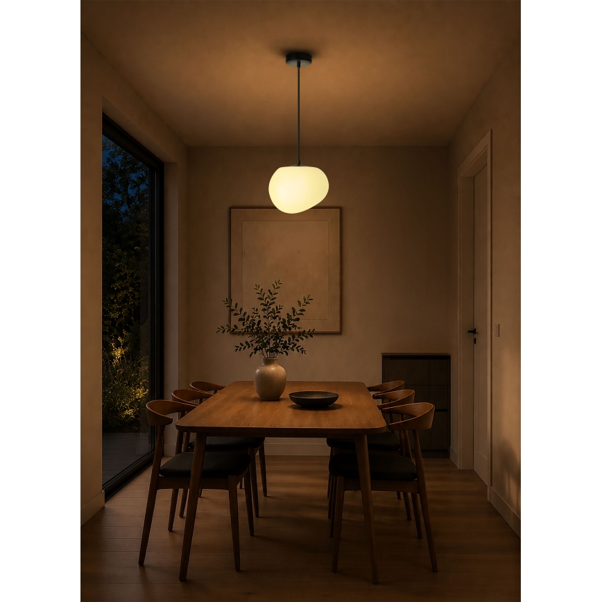 BRILAGI - Lampada a sospensione con cavo PEBBLES 1xE27/40W/230V Ø 20 cm nero