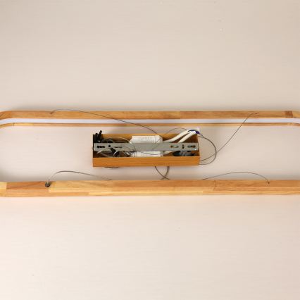 Brilagi - Lampada a sospensione con cavo UMEA WOOD LED/40W/230V 90x22 cm legno