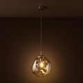 Brilagi - Lampada a sospensione con cavo VULCANO 1xE27/15W/230V bronzo/beige fumé
