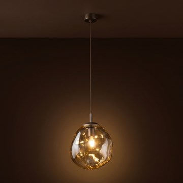Brilagi - Lampada a sospensione con cavo VULCANO 1xE27/15W/230V bronzo/beige fumé
