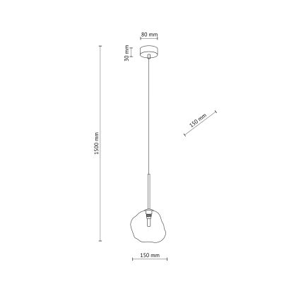 Brilagi - Lampada a sospensione con cavo VULCANO 1xG9/8W/230V Ø 15 cm nero/nero fumé