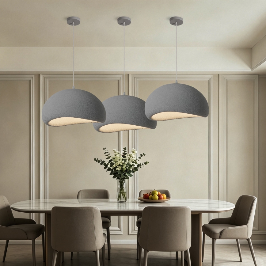 BRILAGI - Lampada a sospensione con cavo WABI SABI 1xE27/60W/230V Ø 50 cm grigia