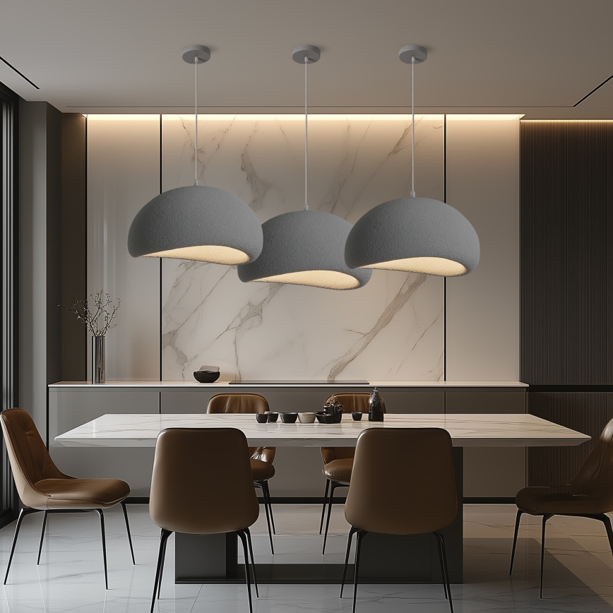 BRILAGI - Lampada a sospensione con cavo WABI SABI 1xE27/60W/230V Ø 50 cm grigia
