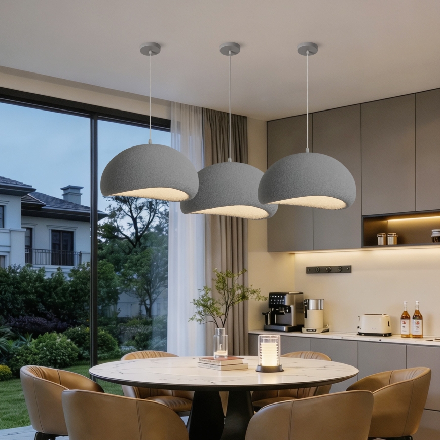 BRILAGI - Lampada a sospensione con cavo WABI SABI 1xE27/60W/230V Ø 50 cm grigia