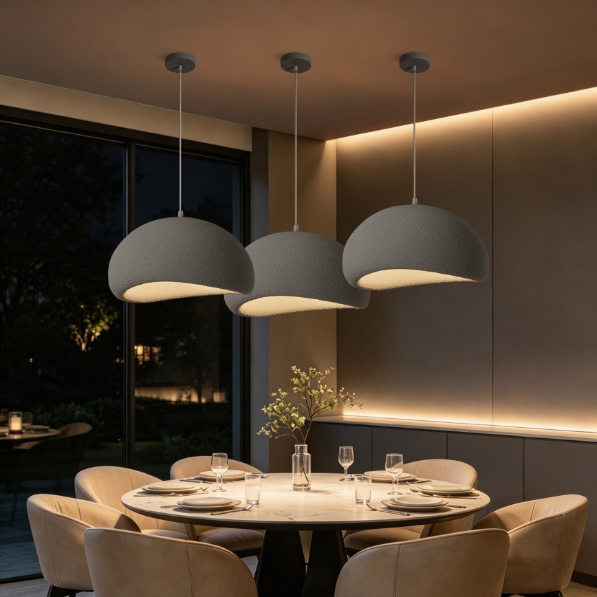 BRILAGI - Lampada a sospensione con cavo WABI SABI 1xE27/60W/230V Ø 50 cm grigia