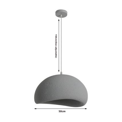 BRILAGI - Lampada a sospensione con cavo WABI SABI 1xE27/60W/230V Ø 50 cm grigia