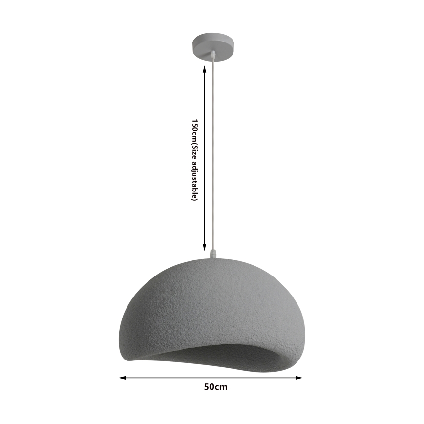 BRILAGI - Lampada a sospensione con cavo WABI SABI 1xE27/60W/230V Ø 50 cm grigia