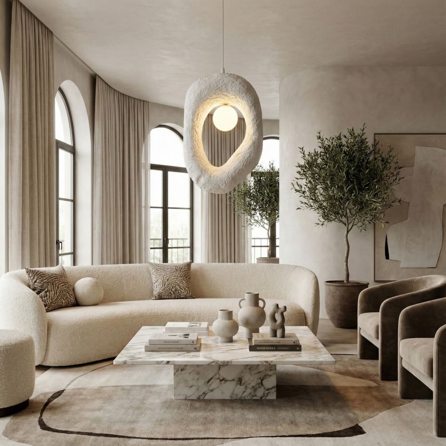 Brilagi - Lampada a sospensione con cavo WABI SABI 1xG9/8W/230V bianca