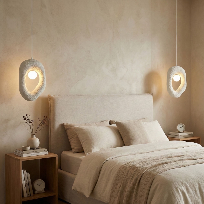 Brilagi - Lampada a sospensione con cavo WABI SABI 1xG9/8W/230V bianca