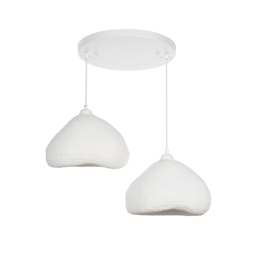 Brilagi - Lampada a sospensione con cavo WABI SABI 2xE27/40W/230V Ø 45 cm, bianco