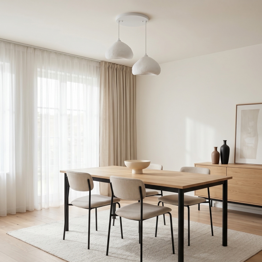 Brilagi - Lampada a sospensione con cavo WABI SABI 2xE27/40W/230V Ø 45 cm, bianco