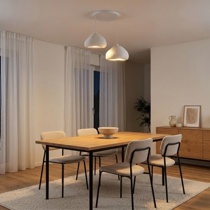 Brilagi - Lampada a sospensione con cavo WABI SABI 2xE27/40W/230V Ø 45 cm, bianco
