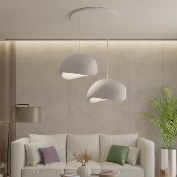 Brilagi - Lampada a sospensione con cavo WABI SABI, 2xE27/40W/230V, Ø 60 cm, bianco
