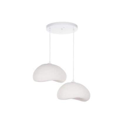 Brilagi - Lampada a sospensione con cavo WABI SABI, 2xE27/40W/230V, Ø 60 cm, bianco