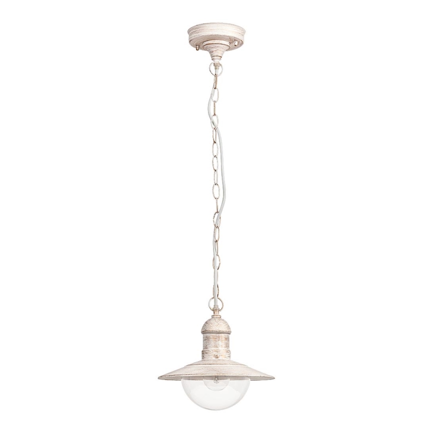 Brilagi - Lampada a sospensione da esterno MOLDE 1xE27/60W IP44 bianco/patina