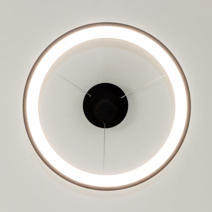 Brilagi - Lampadario LED dimmerabile a sospensione con cavo FALCON SLIM LED/42W/230V 3000-6500K Ø 50 cm nero + telecomando