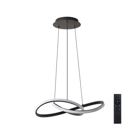 Brilagi - Lampadario LED dimmerabile su cavo INFINITY LED/55W/230V 3000-6000K 50x50 cm nero + telecomando