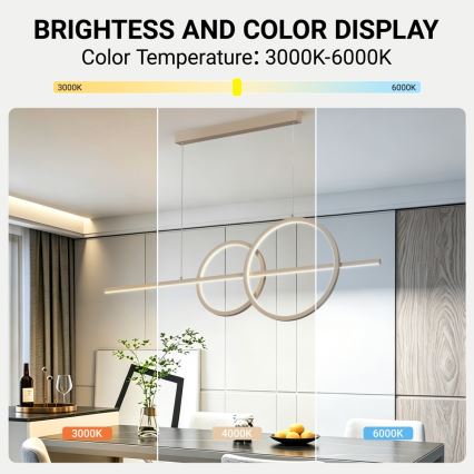 BRILAGI - Lampadario LED dimmerabile su cavo SIGNATURE LED/53W/230V 3000-6000K 120 cm beige+ telecomando