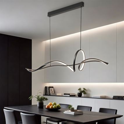 BRILAGI - LED Lampadario dimmerabile su cavo SIGNATURE LED/55W/230V 3000-6000K 120x23 cm nero + telecomando