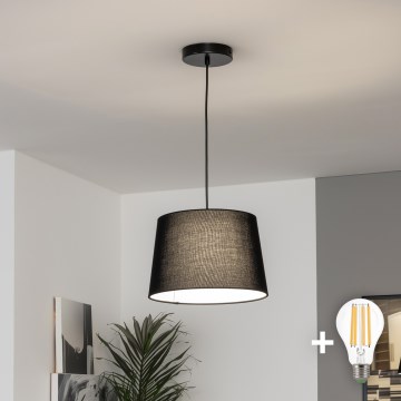 Brilagi - Lampada a sospensione LED CERIA con cavo 1xE27/40W/230V Ø 30 cm nera
