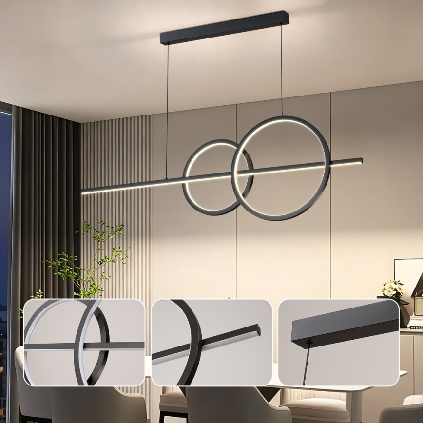 BRILAGI - LED Lampada a sospensione dimmerabile SIGNATURE LED/53W/230V 3000-6000K 120 cm nero + telecomando
