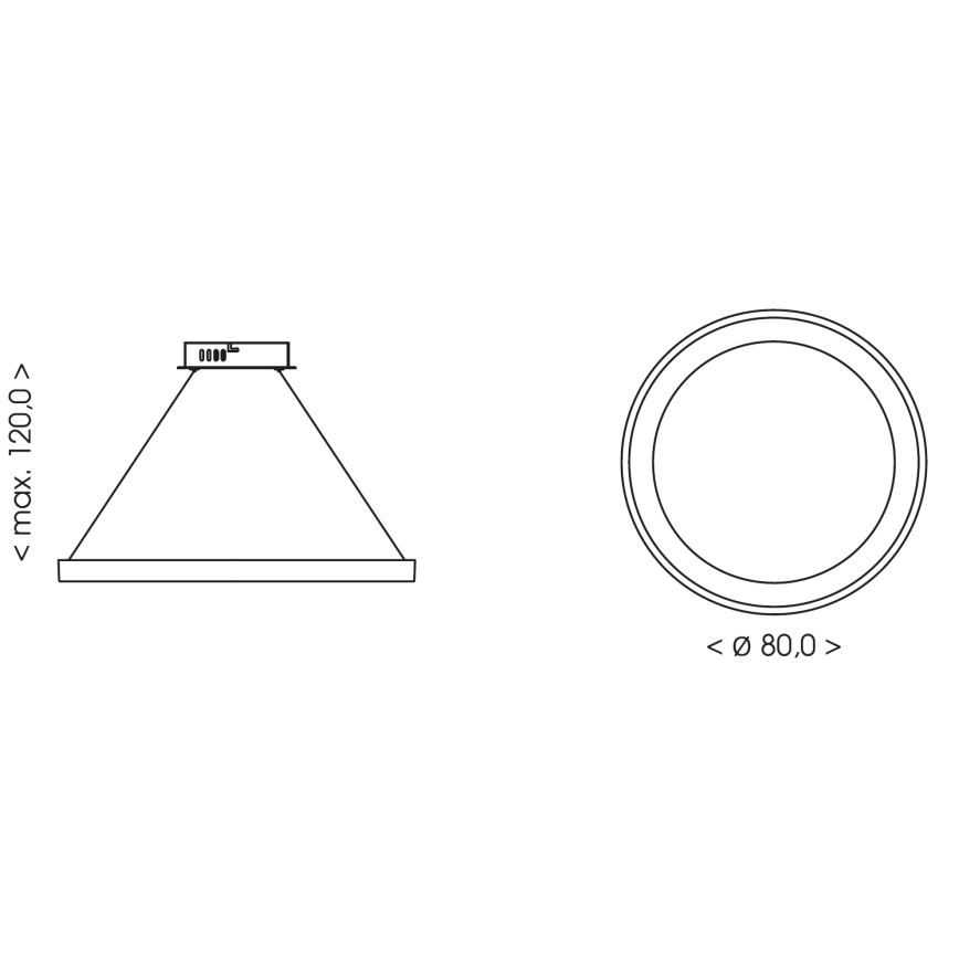 BRILAGI - LED lampadario dimmerabile su cavo FALCON II LED/108W/230V 3000-6500K Ø 80 cm beige + telecomando