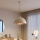Brilagi - Lampada a sospensione LED METALO su cavo 1xE27/40W/230V Ø 40 cm beige/rame