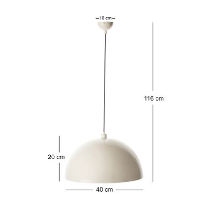 Brilagi - Lampada a sospensione LED METALO su cavo 1xE27/40W/230V Ø 40 cm beige/rame