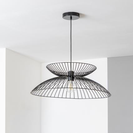 Brilagi - Lampada a sospensione LED su cavo CERIA WIRE 1xE27/40W/230V Ø 60 cm nera