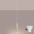 Brilagi - Lampada a sospensione LED su cavo CRESTO 1xGU10/10W/230V colore crema