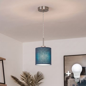Brilagi - Lampada a sospensione LED su cavo NUBILA 1xE27/60W/230V Ø 14 cm blu scuro