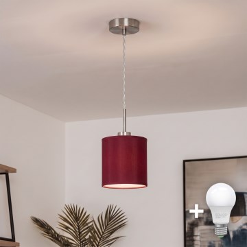 Brilagi - Lampada a sospensione LED su cavo NUBILA 1xE27/60W/230V Ø 14 cm rosso pompeiano